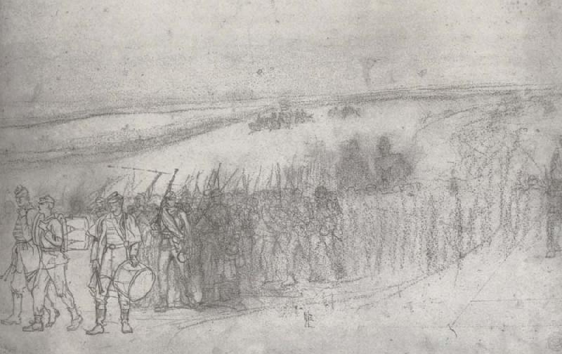 Winslow Homer Marching Infantry Column